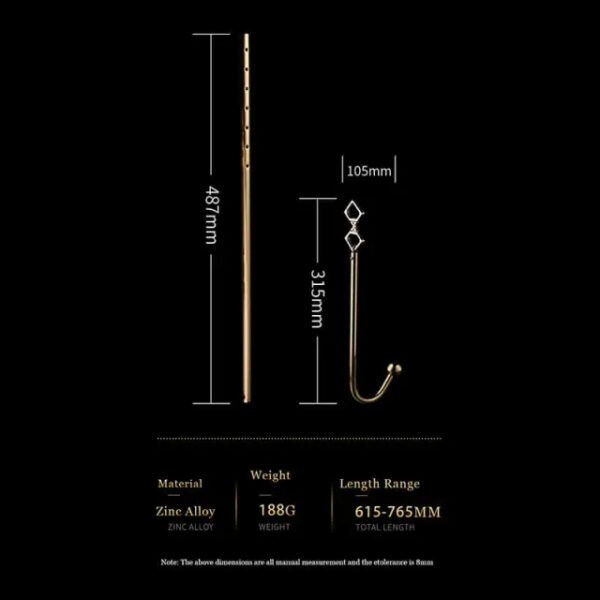 LOCKINK Adjustable Golden Anal Hooka