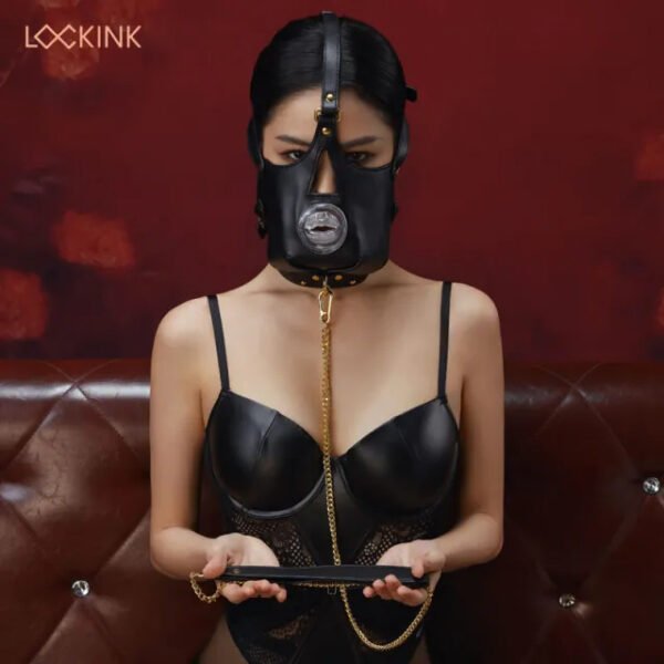LOCKINK Blowjob Head Harness Muzzle for Puppy Play