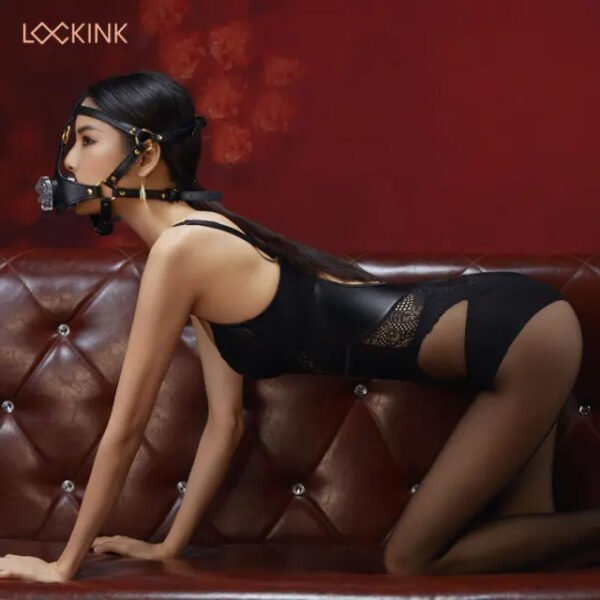 LOCKINK Blowjob Head Harness Muzzle for Puppy Play