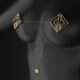 FBA-SJ-010 LOCKINK Adjustable Nipple Clamps Kit Bondage Gun-Color Sex Toys with Light Pendant for Women's Adult Use