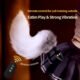 Sevanda Cosplay Anal Plug Women's Electric Shock Sex Toy with Long Fox Tail Metal & Silicone Material