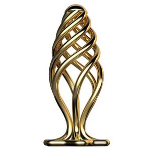 SEVANDA Hollow Spiral Golden Metal Anal Plug