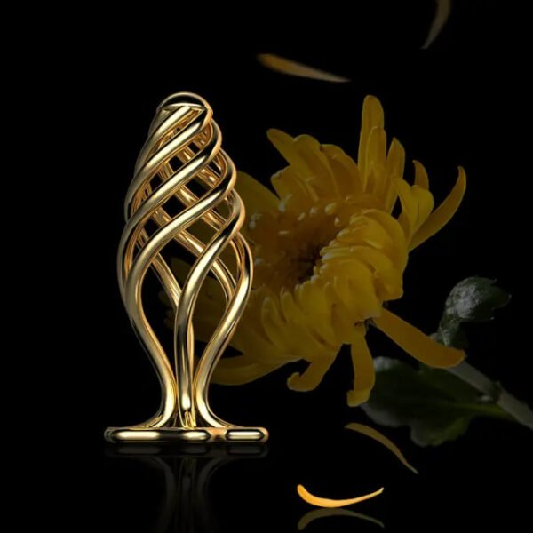 SEVANDA Hollow Spiral Golden Metal Anal Plug