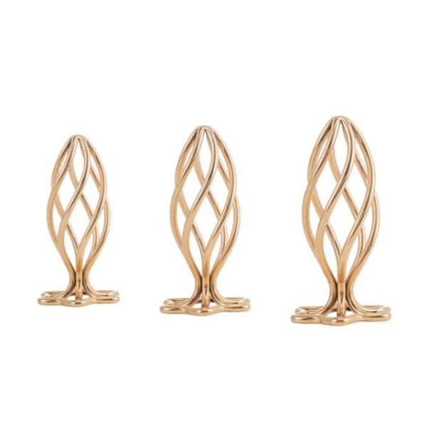 SEVANDA Hollow Spiral Golden Metal Anal Plug