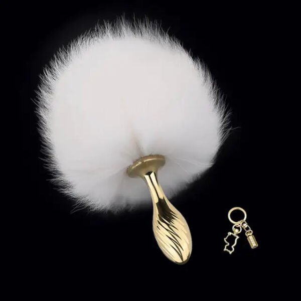 SEVANDA White Bunny Tail Anal Plug