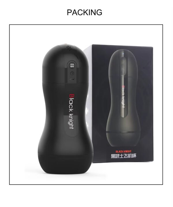 Automatic Sucking Men's Sex Toys Black Aircraft Cup Multi-Frequency Vibration Made TPE Juguetes Sexuales Male Masturbators