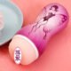 Purple Soft Silicone Masturbator for Men Waterproof Adult TPE Sex Toys Hands-Free Men's Masturbation Cup Sex Toy for Men